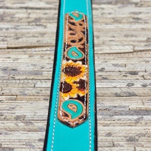 Collar de Cuero Genuino Vintage Venus Leathers para Perro, con Bordado, Hebilla Metálica, Impermeable, Accesorio de Moda y Lujo para Bolsos - Product Image 2
