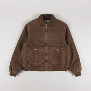Custom Men’s Vintage 100% Cotton <b>Canvas</b> Safari <b>Jacket</b> – Lined Oversized Boxy Windproof <b>Work</b> Coat, Collared Fashion Outerwear - Product Image 1