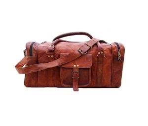 Sac de voyage pour homme grande capacité en cuir véritable avec chaîne latérale – Collection la plus récente – Meilleur prix – Vente en gros - Product Image 1