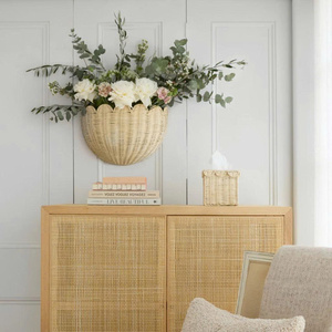 Whitewashed Rattan Tissue Box Cover Handwoven Square Wicker Holder for Home & Office Decor Rectangle Shape - Product Image 5