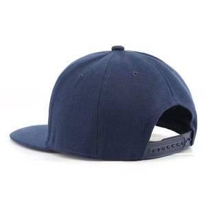 Unisex <b>Navy</b> Blue Mesh Baseball Cap With White Raised Rubber Logo Adjustable Fit Casual Style - Product Image 1