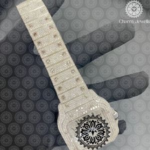 Reloj de Cristal de Lujo para Mujer Charm Jewells, Esfera Irregular, Cuarzo Analógico, Correa de Acero Inoxidable de 38 mm, Estilo Joyería de Moda - Product Image 3