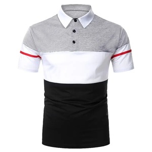 Polo homme haut de gamme à manches courtes en coton et élasthanne, tissu extensible confortable, coupe ajustée, décontracté - Product Image 5