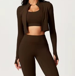 Conjunto de Yoga para Mujer, Estilo Único, Cómodo, Superventas, Diseño Sólido, Transpirable, Ecológico, Ligero, de 2 Piezas - Product Image 5