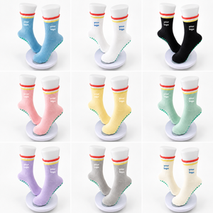 JUNZU <b>Women's</b> Light Blue Crew <b>Socks</b> with Anti-Slip Grip Quick Dry Breathable Fabric Ribbed Cuff-Standard Thickness for Daily Use - Product Image 6