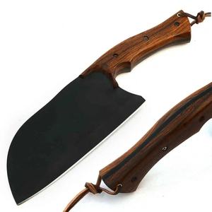 Cuchillo de Cocina JEXMOO OEM Hecho a Mano, de Acero al Carbono de Grado Industrial, Multifuncional, con Patrón Decorativo, Funda de Cuero - Product Image 1