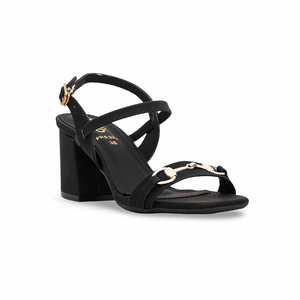 Black Formal <b>Heeled</b> <b>Sandal</b> FR5324 - Product Image 2