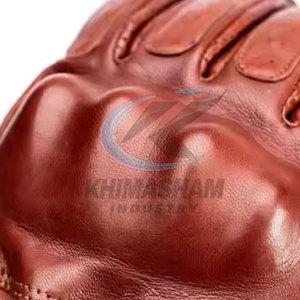 Gants de moto en cuir de qualité supérieure, doublure intérieure douce, couche de protection extérieure durable, design à doigts complets, antidérapants, pour l'extérieur - Product Image 2