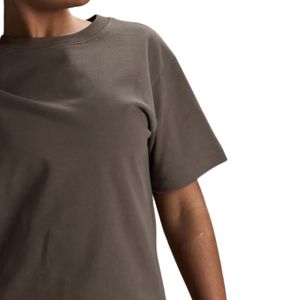 Camiseta Oversize de Streetwear para Mujer, Holgada, Casual, de Manga Corta, Cuello Redondo, Lisa, Básica, Fabricante OEM ODM, Venta al por Mayor Personalizada - Product Image 5