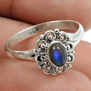 New Classic Design <b>Ring</b> Crafted From 925 Sterling Silver Flower Style <b>Labradorite</b> <b>Ring</b> Women's Handmade Design Bohemian Jewelry - Product Image 2