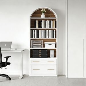 Étagère haute au design français moderne pour la maison et l'hôtel, en rotin et panneaux de bois, meuble de salon pour supermarché - Product Image 4