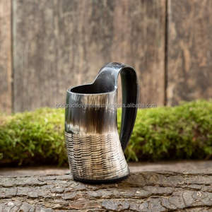 Eco-Friendly Real Buffalo Horn <b>Mug</b> Viking Style Ceramic And Ox Horn Beer Drinking <b>Mug</b> from India - Product Image 2