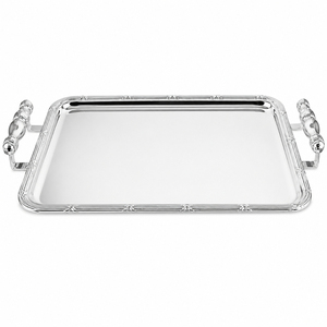 Stainless Steel Serving <b>Tray</b> Round Metal Platter With Handles for Hotel Restaurant Bar Food Grade <b>Mirror</b> Polished Catering - Product Image 5