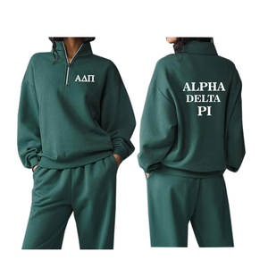 Sweat-shirt d'hiver 100 % coton de haute qualité pour fraternité, avec logo personnalisé, impression, broderie et écusson Alpha Delta universitaire - Product Image 4