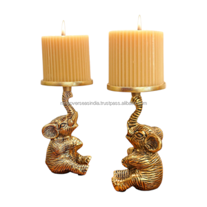 Handmade Aluminium <b>Elephant</b> <b>Candle</b> <b>Holder</b> Durable Eco-Friendly Tabletop Home Decor for Christmas & Valentine's Gifts - Product Image 2
