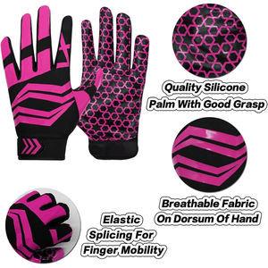 Gants de golf en cuir de haute qualité, à doigts entiers, en tissu respirant, avec empiècements élastiques, antidérapants, doux, avec sangles réglables - Product Image 3