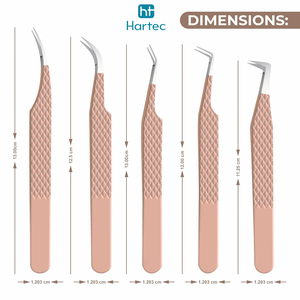 Lash Tweezers for Eyelash Extensions, Set Of 5 Pieces Volume Boot, Slim 90 Degree Grafted Tweezers With Fiber Tips - Product Image 2