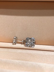 Hot Selling Moissanite Round Cut Diamond Stud Floral <b>Earrings</b> For Women's 925 <b>Silver</b> Fine Trendy Party Jewelry For Partners - Product Image 4