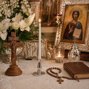 Candle Holder Brass Nickel-Plated Candle Holder Candlestick Wedding & Christmas Decorative Candle <b>Stand</b> - Product Image 6