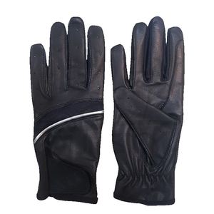 Guantes de equitación de cuero genuino con logotipo personalizado, para Jodhpur y Breeches, absorbentes del sudor, para polo y equitación al aire libre - Product Image 5
