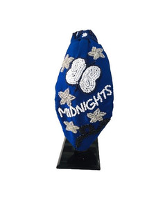 Serre-tête tendance bleu perlé avec embellissements papillons et étoiles, design Midnight pour femmes et filles, idéal pour les festivals 2026 - Product Image 1