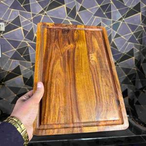 Bandeja de Madera Maciza Ecológica con Asas para Servir Té, Café, Aperitivos y Comida, para Uso Doméstico, Venta al por Mayor, para Cocina, Hotel, Desayuno - Product Image 6