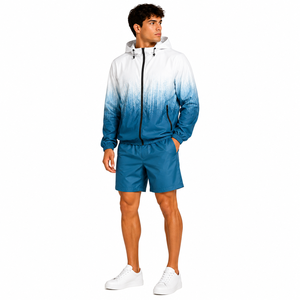 Traje Deportivo Impermeable y Transpirable de Secado Rápido, Conjunto para Correr Resistente al Viento, Ropa de Entrenamiento con Forro de Malla, Pantalones Cortos, Diseño 2 en 1 - Product Image 3