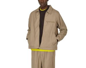 Veste en jean de haute qualité OEM conception personnalisée printemps broderie vintage col bande de lavage fermeture éclair veste de travail d'occasion pour hommes - Product Image 1