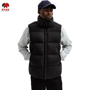 Gilet matelassé pour homme de qualité supérieure, tissu confortable et respirant avec logo personnalisé, col montant - Product Image 5