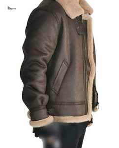 Chaqueta de cuero para hombre, estilo urbano, cálida para invierno, de piel sintética premium, acolchada, con forro grueso, OEM, personalizada, frontal - Product Image 6
