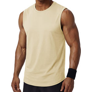 Débardeurs de sport pour hommes en polyester de qualité, pour la remise en forme et la musculation, décontractés, respirants, en maille tricotée, la meilleure tenue de sport - Product Image 1
