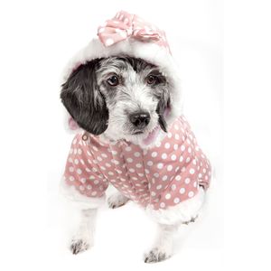 Pull à capuche pour animaux de compagnie à pois Couture-Bow, vêtements élégants pour animaux de compagnie - Product Image 2