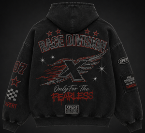 Sudadera Unisex XPERT con Capucha, Estilo Francés, Oversize, Streetwear, con Bordado de Pedrería, Anti-Pilling, Poliéster/Algodón, para Invierno - Product Image 4