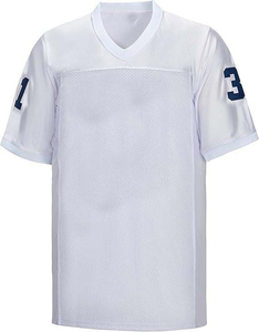 Maillot de football américain d'hiver en gros, blanc, en maille, col rond, respirant, manches courtes, uniforme pour homme, numéro 31, imprimé à l'avant - Product Image 2