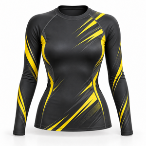 Spandex Polyester <b>Womens</b> <b>Rash</b> <b>Guard</b> Lightweight Slim Fit <b>Womens</b> <b>Rash</b> <b>Guard</b> Custom Sublimation Wholesale Gym Swimwear - Product Image 1