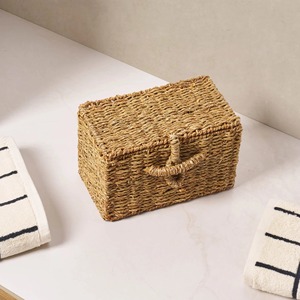Panier en jonc de mer pour objets personnels, panier de rangement fait main, vente en gros, écologique, fabriqué au Vietnam - Product Image 6