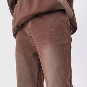 Pantalon homme en coton épais délavé à l'acide, coupe ample – Meilleur fournisseur, dernier style, pantalon homme délavé à l'acide en vente - Product Image 4