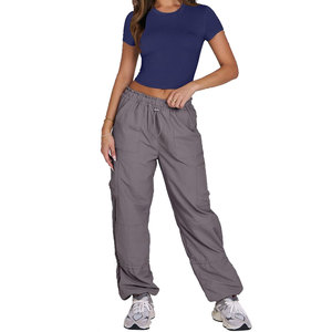 New Style Women's Short Sleeve Plain Basic Stretchy Tee T-shirt Short Tank For Ladies - Product Image 1