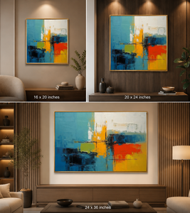 Obras de Arte Modernas y Originales, Pinturas al Óleo Pintadas a Mano sobre Lienzo, Escena de Montaña con Excursionistas y Pinos, Estilo Realista, Decoración de Interiores - Product Image 2