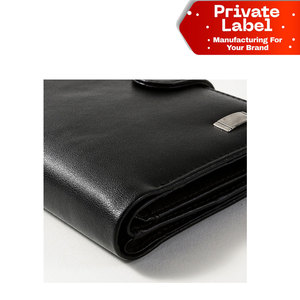 Portefeuille pour homme en cuir véritable avec blocage RFID, logo personnalisé, porte-cartes sécurisé, portefeuille en cuir anti-vol RFID personnalisé OEM pour homme - Product Image 1