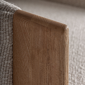Fauteuil nordique contemporain en teck massif, dossier incurvé de qualité supérieure, assise large et confortable, chaise longue confortable, mobilier pour hall d'hôtel - Product Image 6