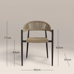 Juego de Comedor Moderno con Mesa Rectangular y Seis Sillas con Respaldo Curvo para Muebles de Hogar - Product Image 6