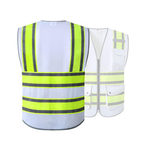 Chaleco de Seguridad Reflectante de Alta Visibilidad, Antiestático, Talla Grande, Impermeable, Resistente a Ácidos, Unisex, de Poliéster, con Bolsillos y Cierre de Cremallera - Product Image 1