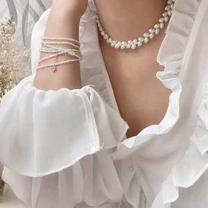 Collier de perles d'eau douce naturelles Zhuji 5-6 mm Chaîne de bijoux réglable Collier de perles d'eau douce - Product Image 4