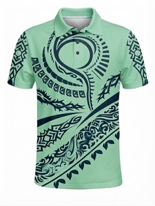 Polo de Hombre con Diseño Tribal, Colores Sólidos, Transpirable y de Secado Rápido, Ropa Casual, Logotipo Personalizado, Tejido de Punto - Product Image 4
