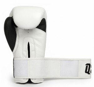 Gants de boxe en cuir PU blanc avec logo personnalisé, pour entraînement et sparring, respirants, séchage rapide, réglables - Product Image 4