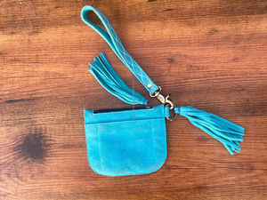 Offre Spéciale botte point daim cuir gland fermeture éclair porte-monnaie en cuir véritable grande capacité changement sac à main poignet Mini femmes portefeuilles - Product Image 4