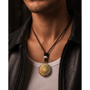 Natural Crystal Necklace for Men & Boys-30 Inch Adjustable <b>Rope</b> <b>Chain</b> by Lumigrid - Product Image 1