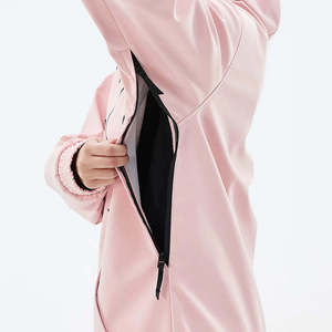 Sweat à capuche imperméable pour femme, veste softshell coupe-vent thermique pour snowboard, vêtements de sport d'hiver en plein air doublés de polaire - Product Image 5