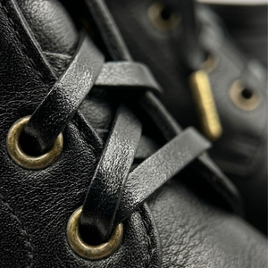 Genuine <b>Leather</b> Flat Shoe Laces 7mm Width Premium Durable Flexible Strong Replacement Laces for Boots Sneakers Casual Footwear - Product Image 3